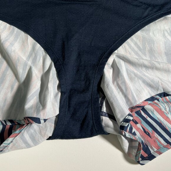 Smartwool - Merino Sport Lined Shorts - Navy/dusty rose/Light Blue - Size XL - Picture 12 of 14